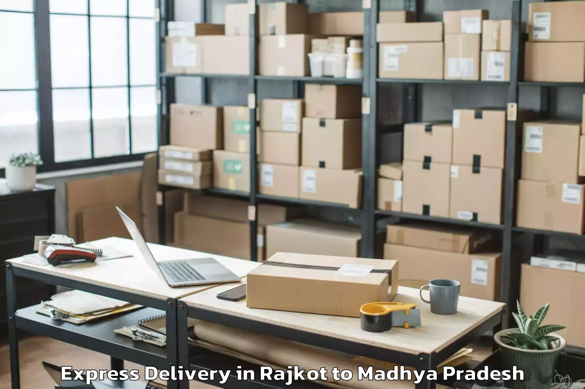 Professional Rajkot to Khachrod Express Delivery